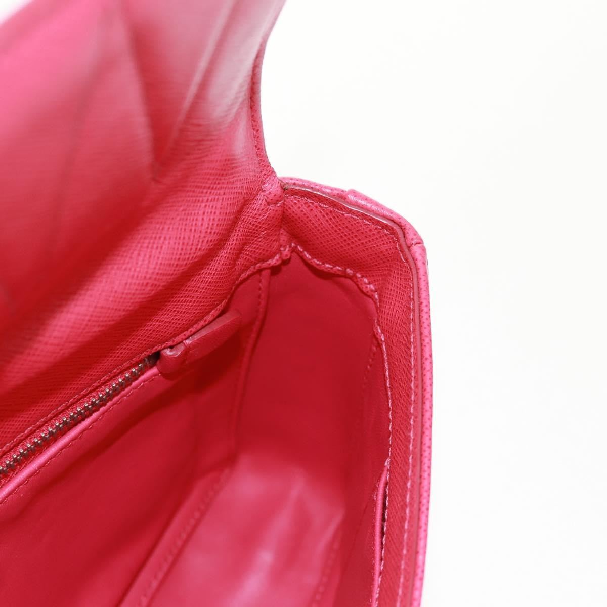 Prada Sound Chain Saffiano Leather, Red, Leather, Shoulder Bag