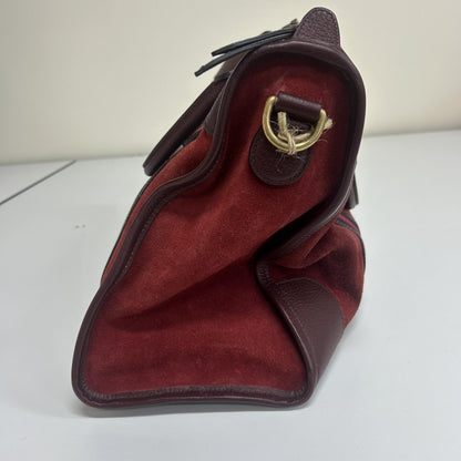 Gucci Zip Weekender GG Canvas and leather, Burgundy, Suede, Travel Bag