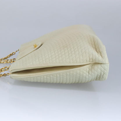 Bally Vintage Quilted Leather, Beige, Leather, Shoulder Bag