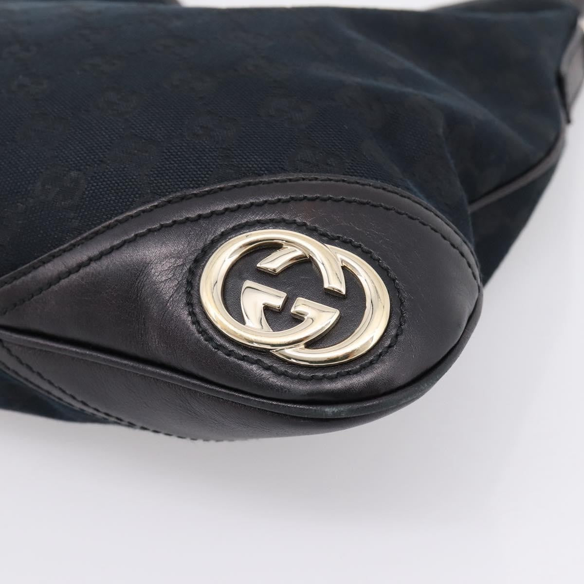 Gucci New Britt Hobo GG Canvas, Black, Canvas, Shoulder Bag