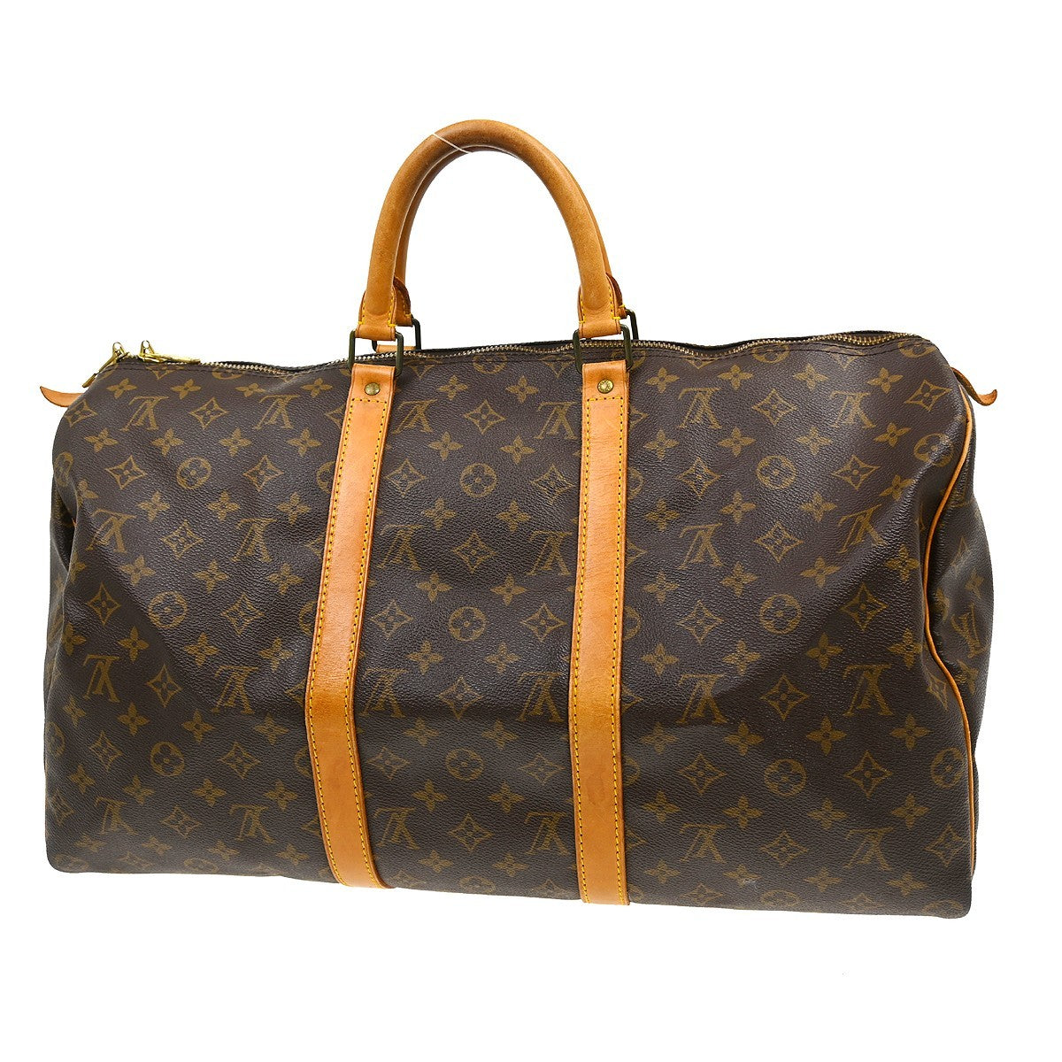 Louis Vuitton Keepall Monogram, Brown, Canvas, Travel Bag