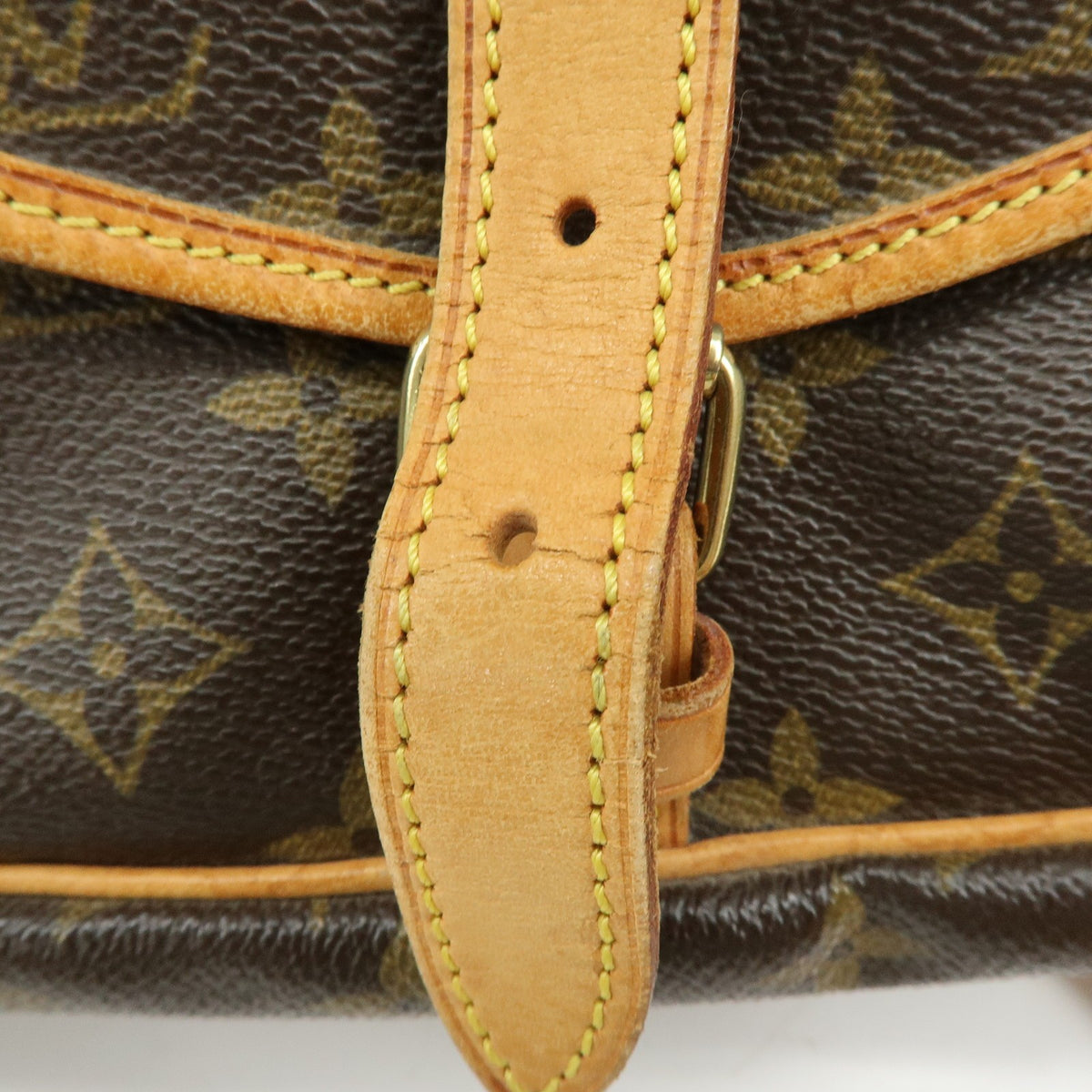 Louis Vuitton Saumur Monogram Canvas, Brown, Canvas, Shoulder Bag