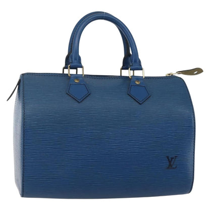 Louis Vuitton Speedy Handbag Epi Leather, BLUE, LEATHER, Handbag