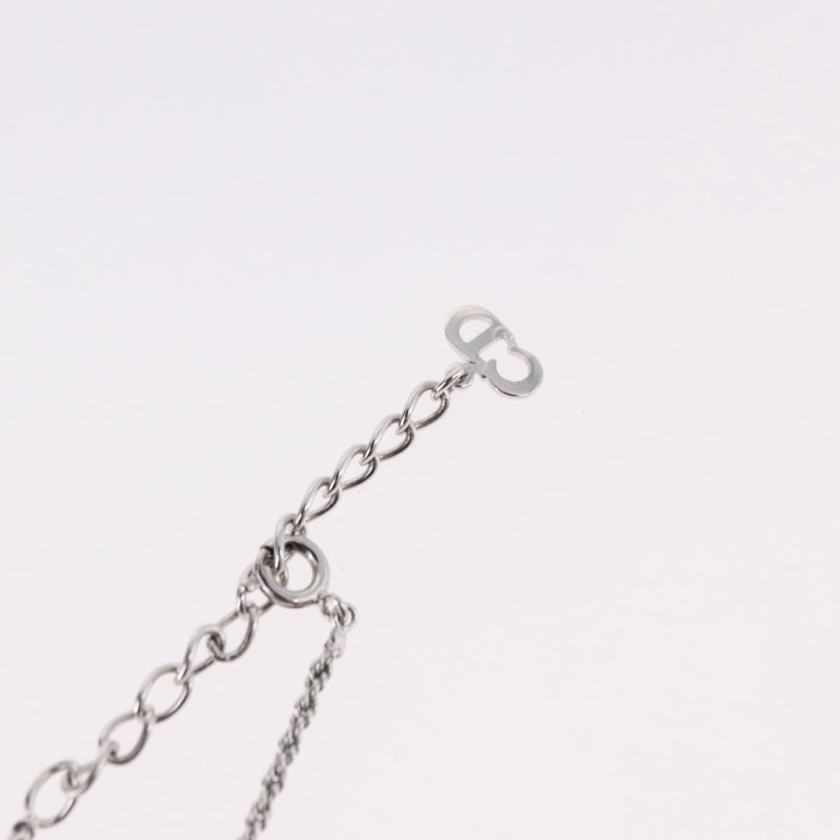 Christian Dior VIntage Circle Pendant Metal, Silver, Metal, Necklace