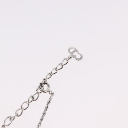 Christian Dior VIntage Circle Pendant Metal, Silver, Metal, Necklace