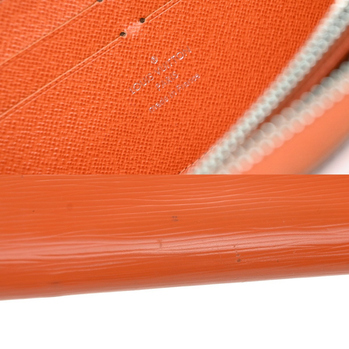Louis Vuitton Zippy Organizer Epi Leather, Orange, Leather, Wallet