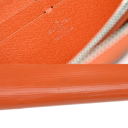 Louis Vuitton Zippy Organizer Epi Leather, Orange, Leather, Wallet