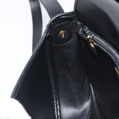 Christian Dior Vintage CD Flap Leather, Black, Leather, Shoulder Bag