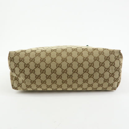 Gucci Web Strap Messenger GG Canvas, Beige, Canvas, Handbag