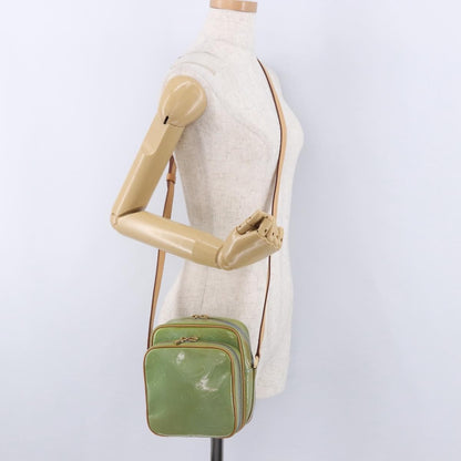 Louis Vuitton Wooster Monogram Vernis, Green, Patent Leather, Handbag