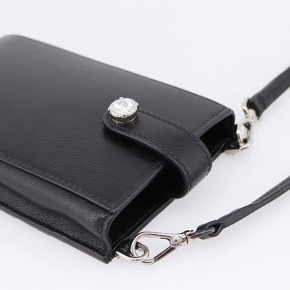 Miu Miu Shoulder Leather, Black, Leather, Shoulder Bag