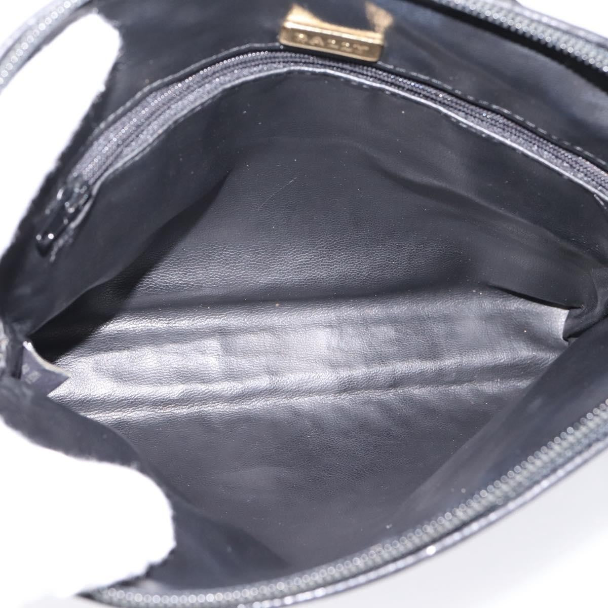 Bally Vintage Chain Quilted Leather, Black, Leather, Shoulder Bag