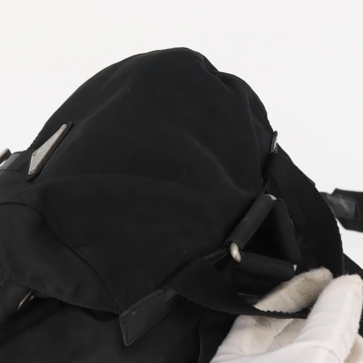 Prada Double Front Pocket Tessuto, Black, Nylon, Backpack