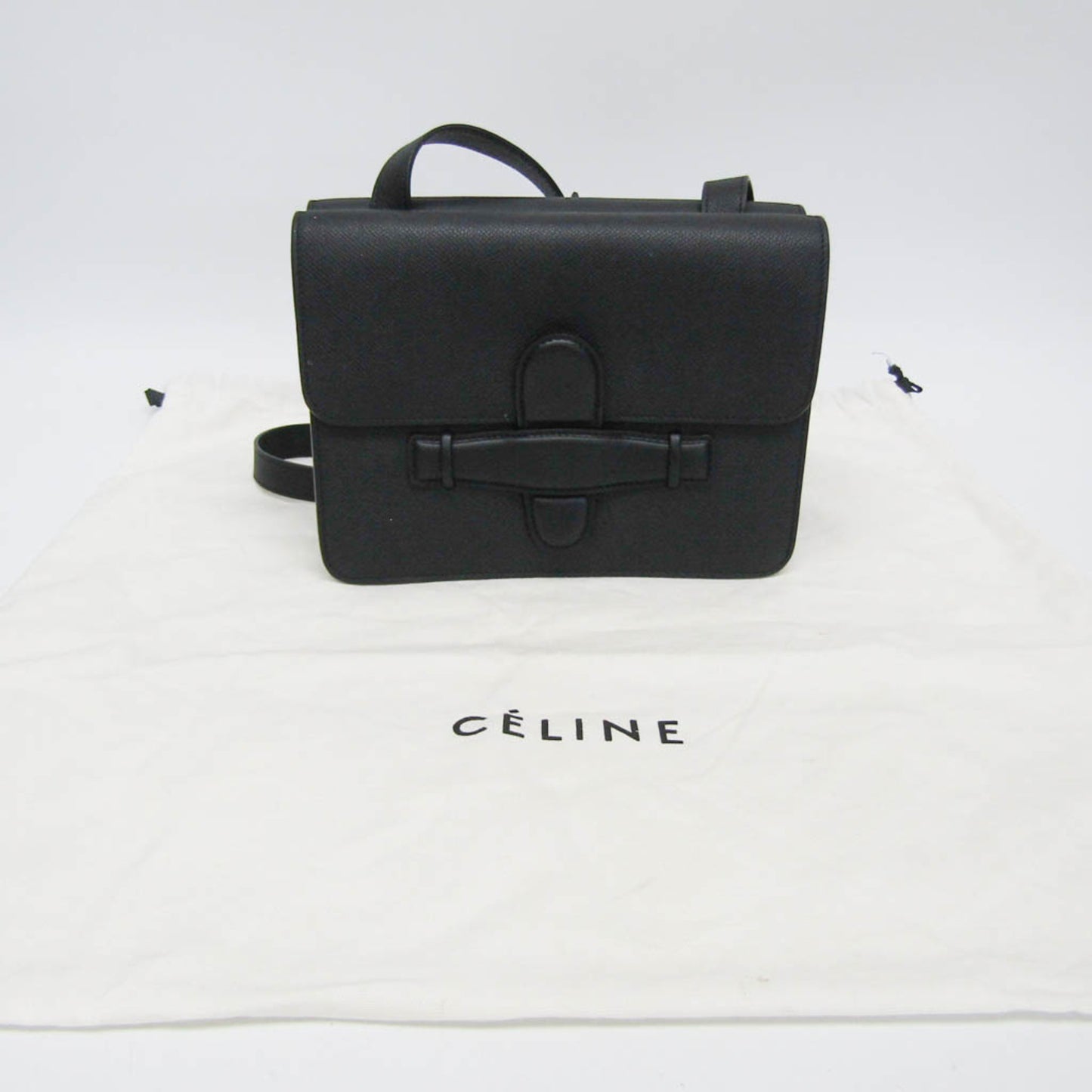 Céline, Black, Leather, shopper