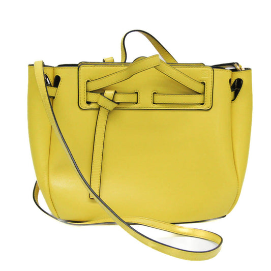 Loewe Lazo, Yellow, Leather, handbag