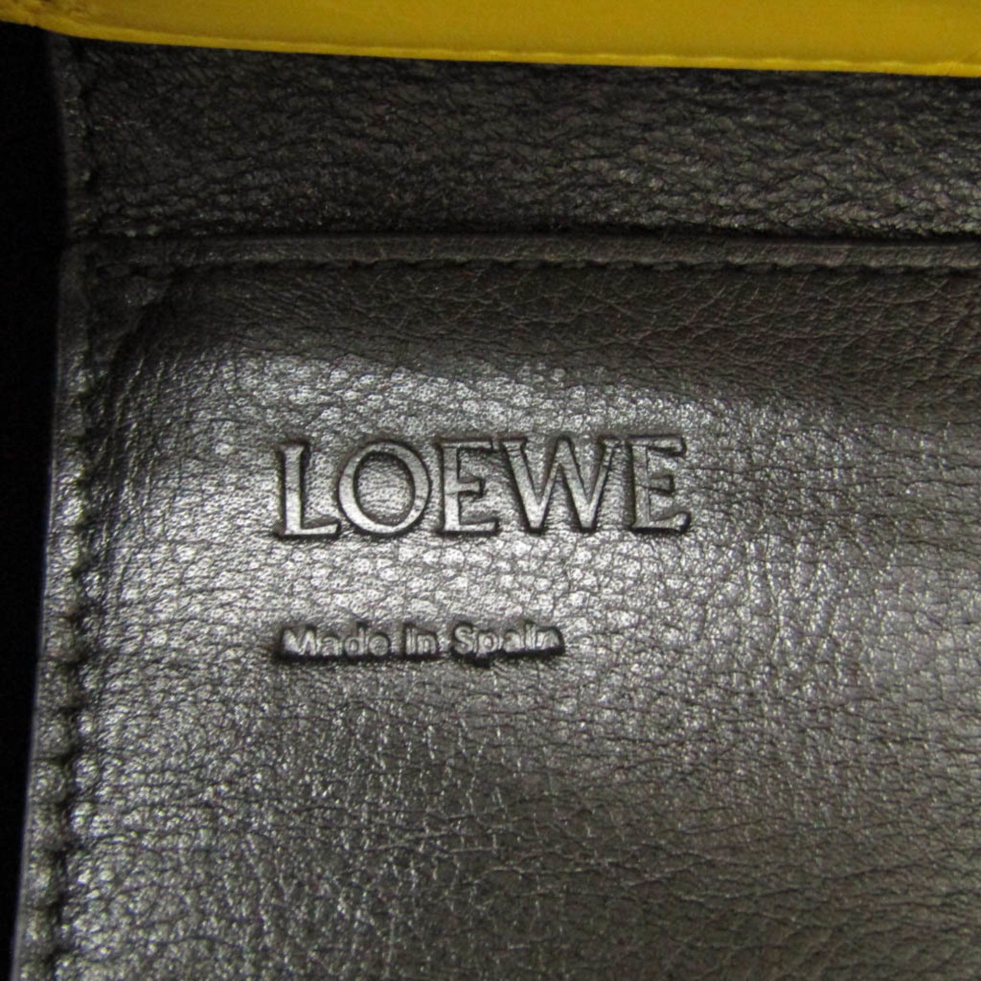Loewe Lazo, Yellow, Leather, handbag