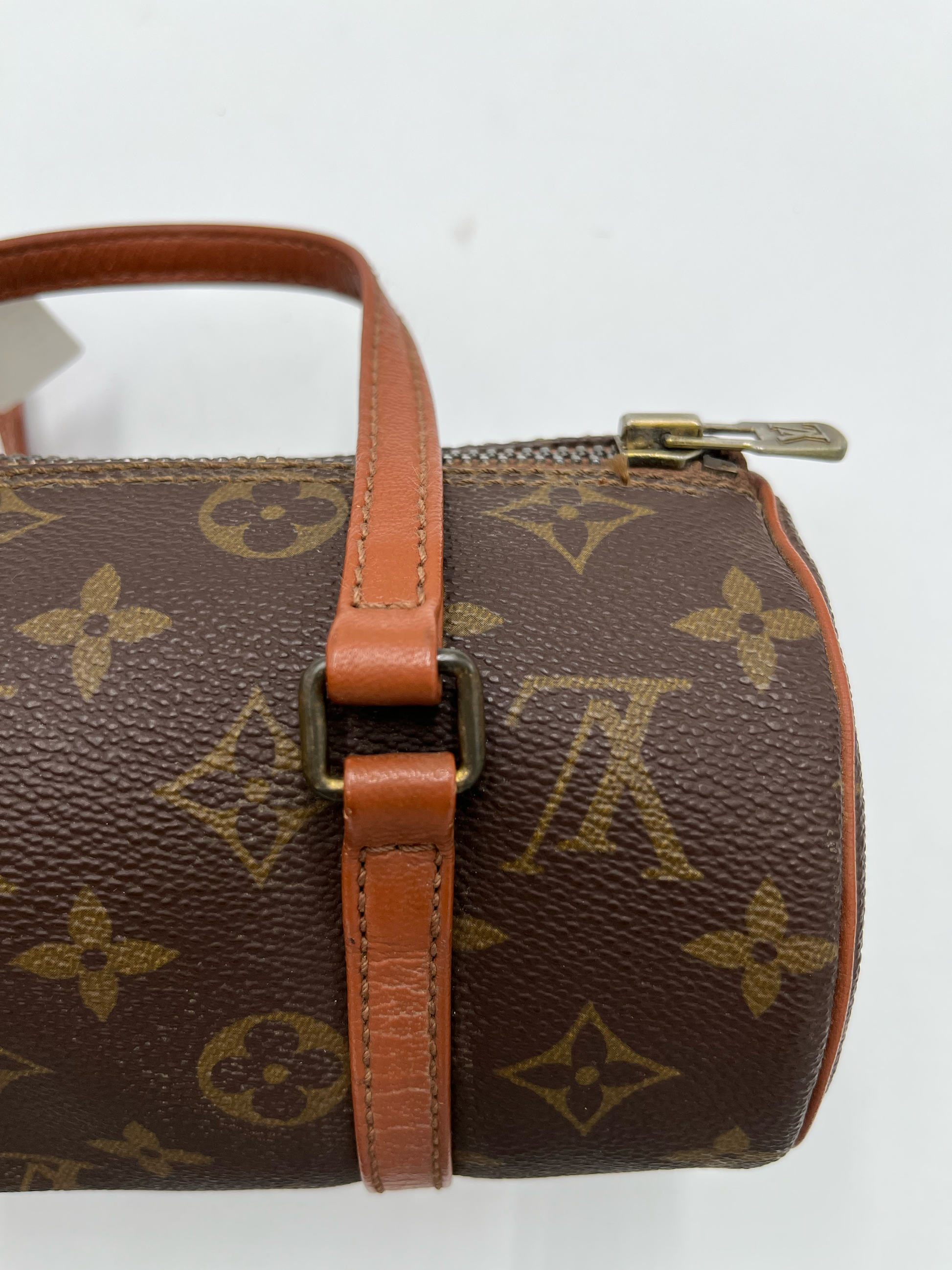 Louis Vuitton Papillon Handbag Monogram Canvas, BROWN, LEATHER, Handbag