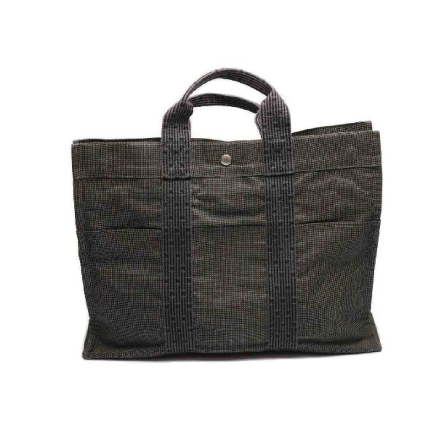Hermès Herline, Grey, Canvas, tote