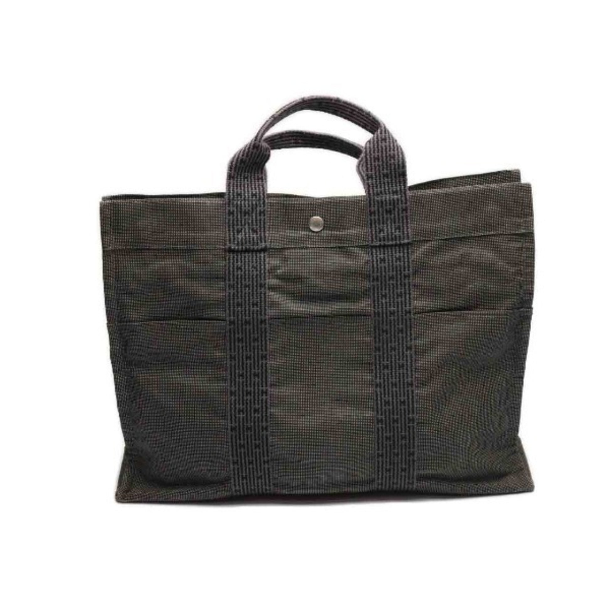 Hermès Herline, Grey, Canvas, tote