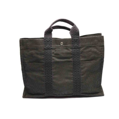 Hermès Herline, Grey, Canvas, tote
