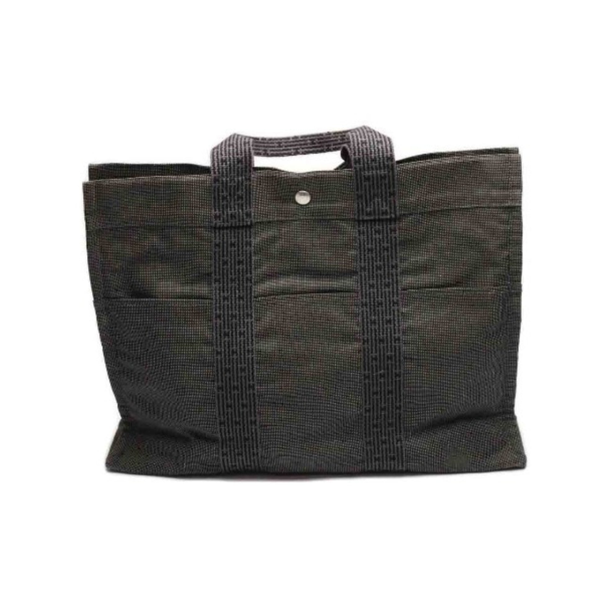 Hermès Herline, Grey, Canvas, tote