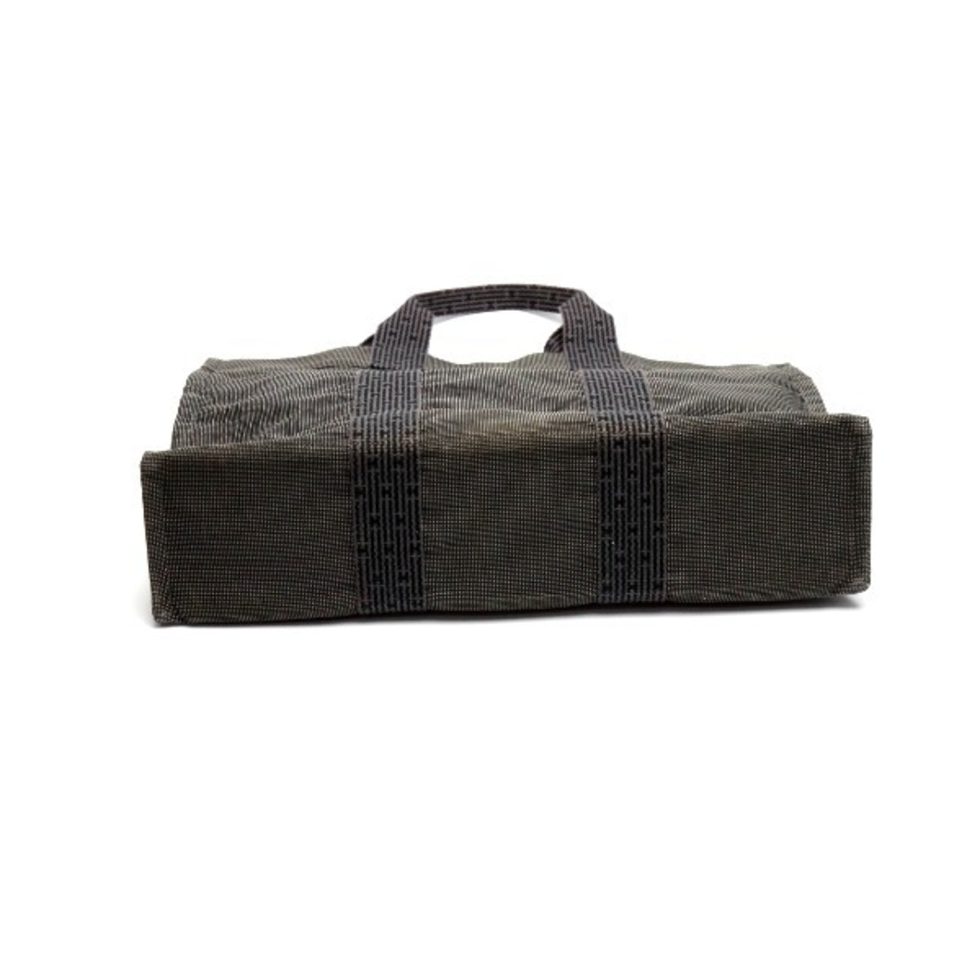 Hermès Herline, Grey, Canvas, tote