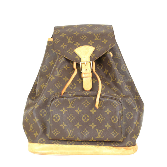 Louis Vuitton Montsouris, Brown, Canvas, backpack