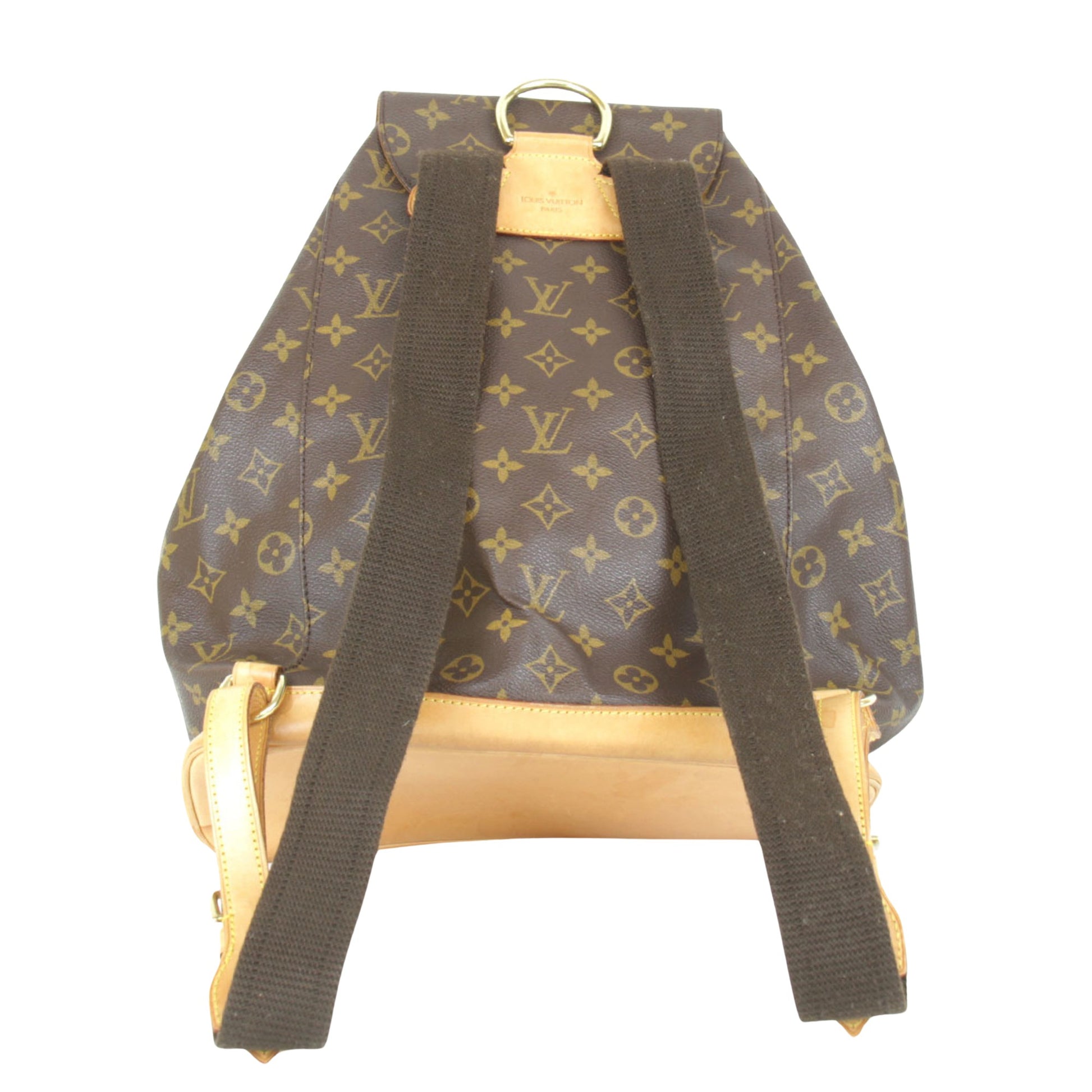 Louis Vuitton Montsouris, Brown, Canvas, backpack