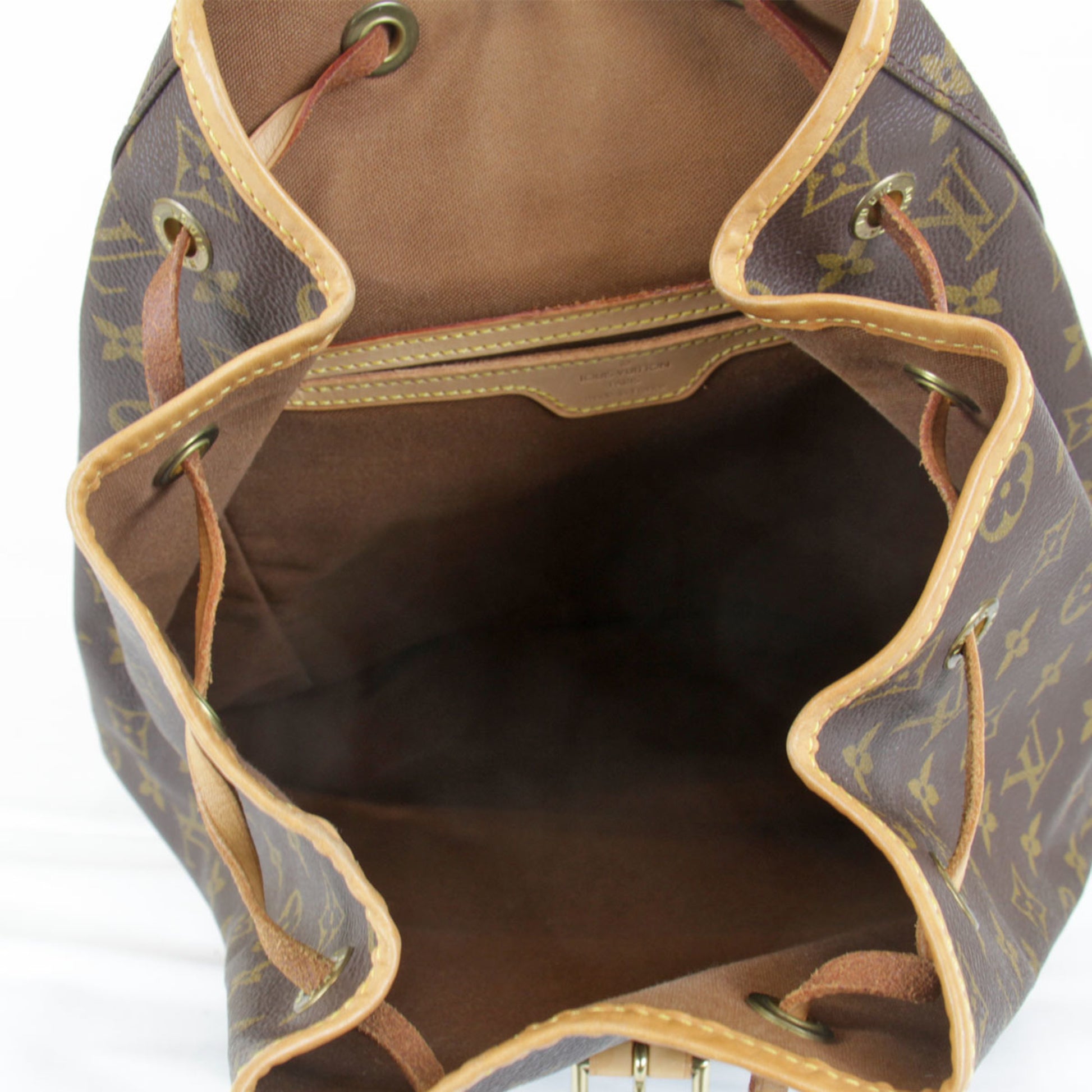 Louis Vuitton Montsouris, Brown, Canvas, backpack