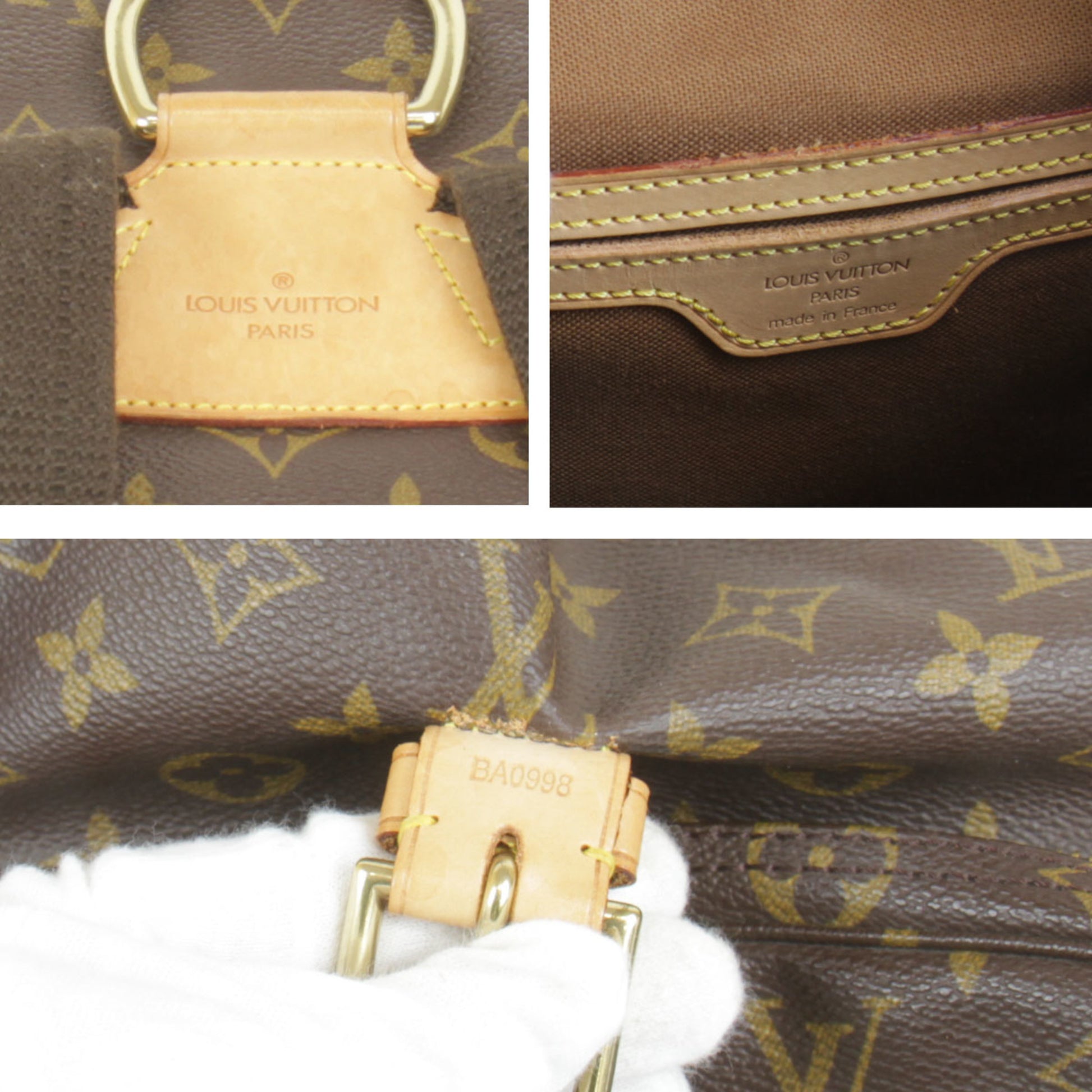 Louis Vuitton Montsouris, Brown, Canvas, backpack