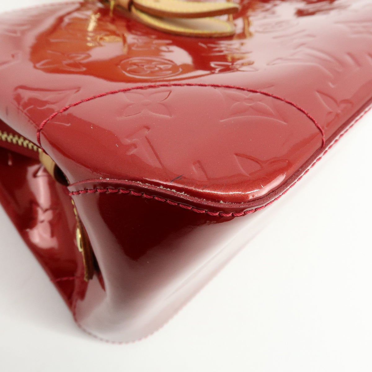 Louis Vuitton Rosewood Avenue Monogram Vernis, Red, Patent Leather, Handbag