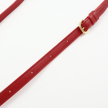Celine C Charm Camera Quilted Leather, Red, Leather, Handbag