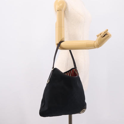 Gucci New Britt Hobo GG Canvas, Black, Canvas, Shoulder Bag
