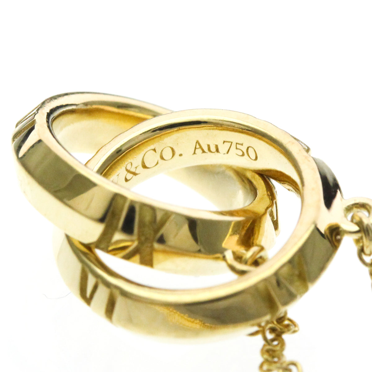 Tiffany & Co. Atlas X Closed Interlocking Pendant 18K Yellow Gold, Gold, Yellow Gold, Necklace