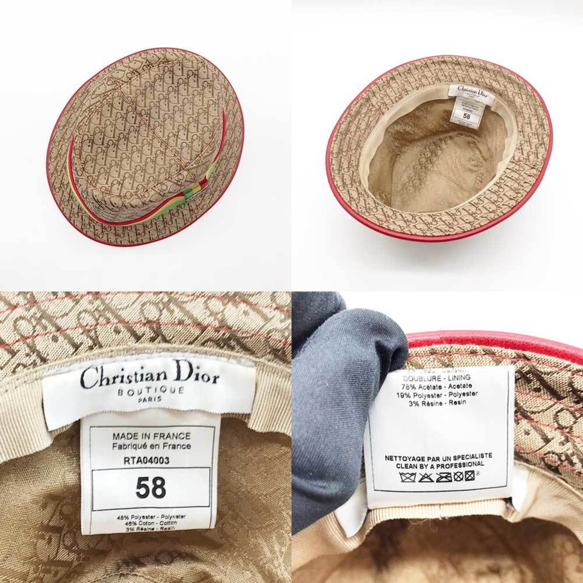 Dior, Beige, Canvas, hat