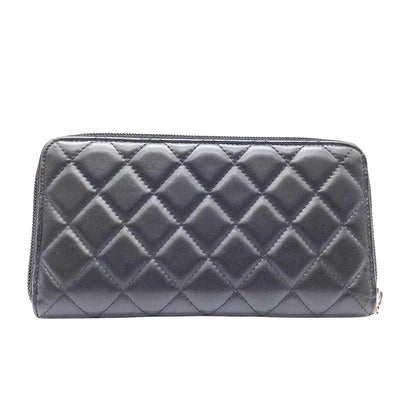 Chanel Cambon, Black, Leather, wallet