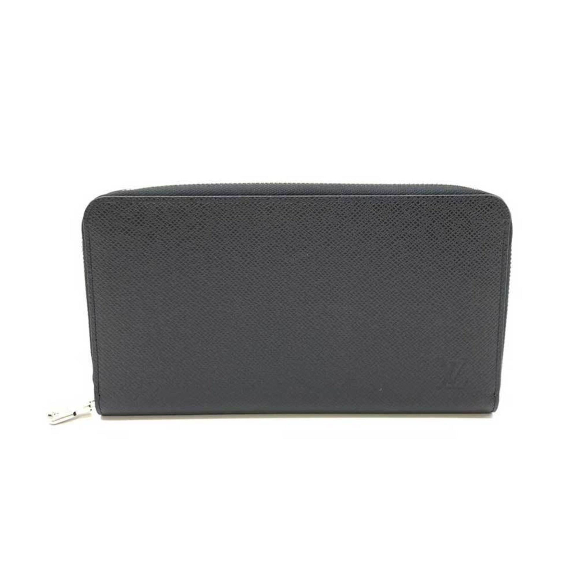 Louis Vuitton Zippy organizer, Black, Leather, wallet