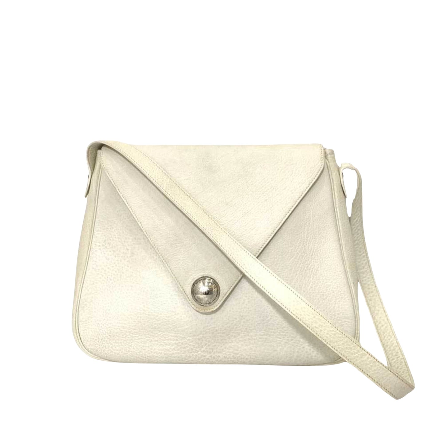 Hermès Christine, White, Leather, shopper