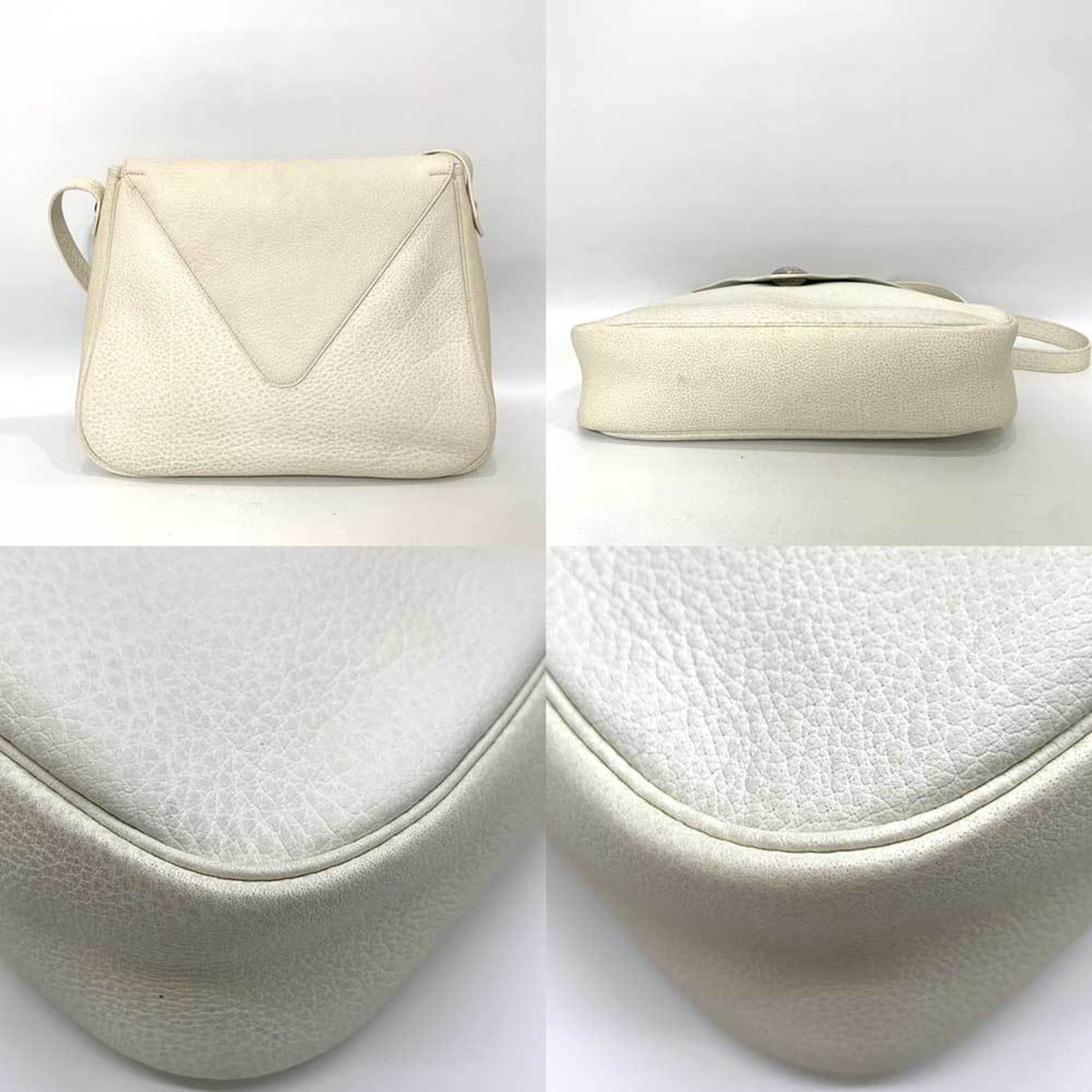 Hermès Christine, White, Leather, shopper