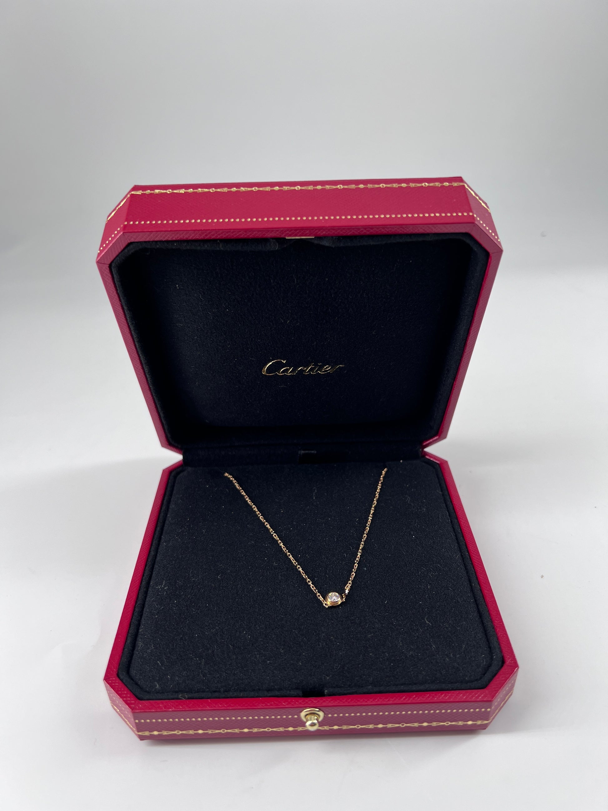Cartier Cartier D'Amour Pendant Necklace 18K Yellow Gold and Diamond, GOLD, GOLD, Necklace