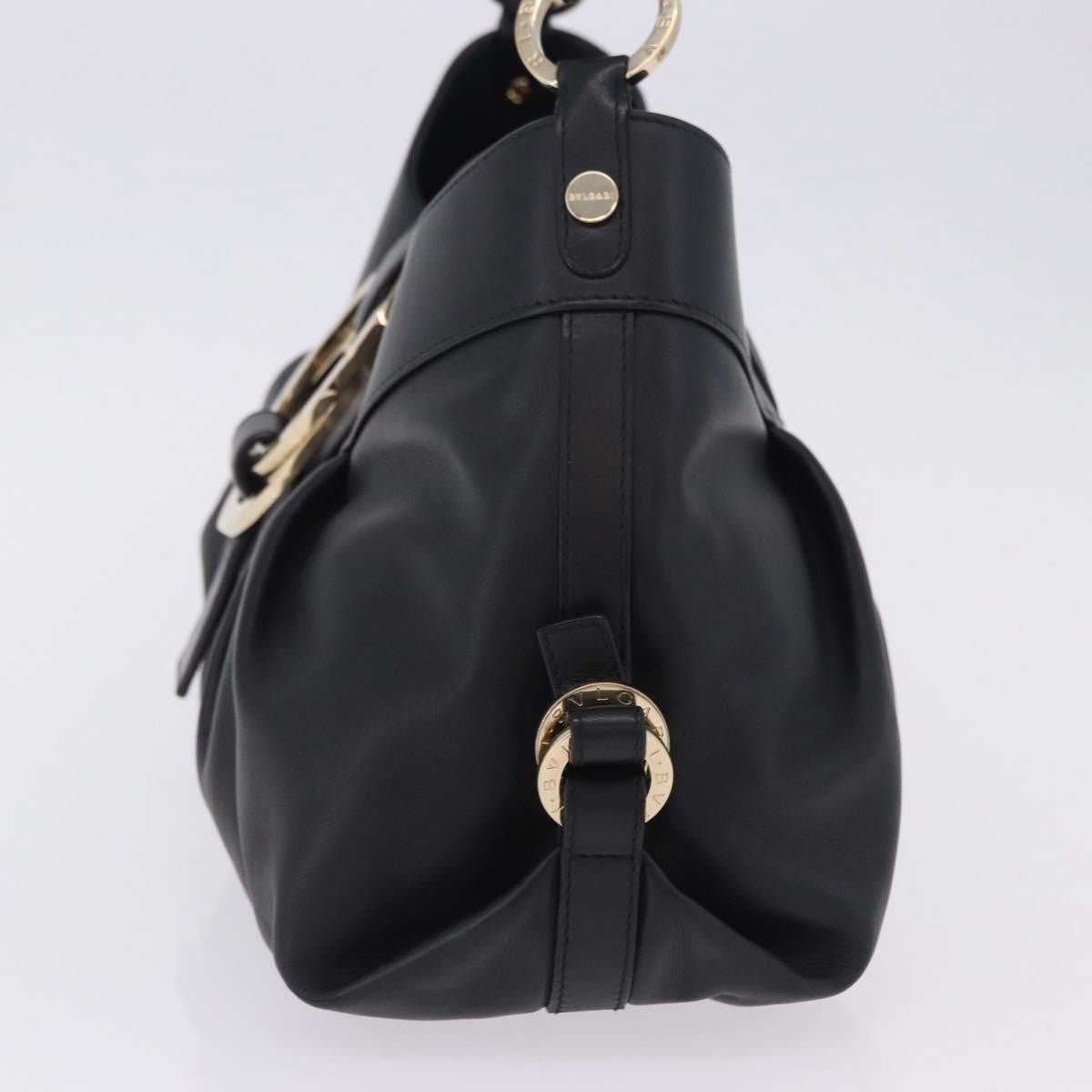 Bvlgari Chandra Hobo Leather, Black, Leather, Handbag