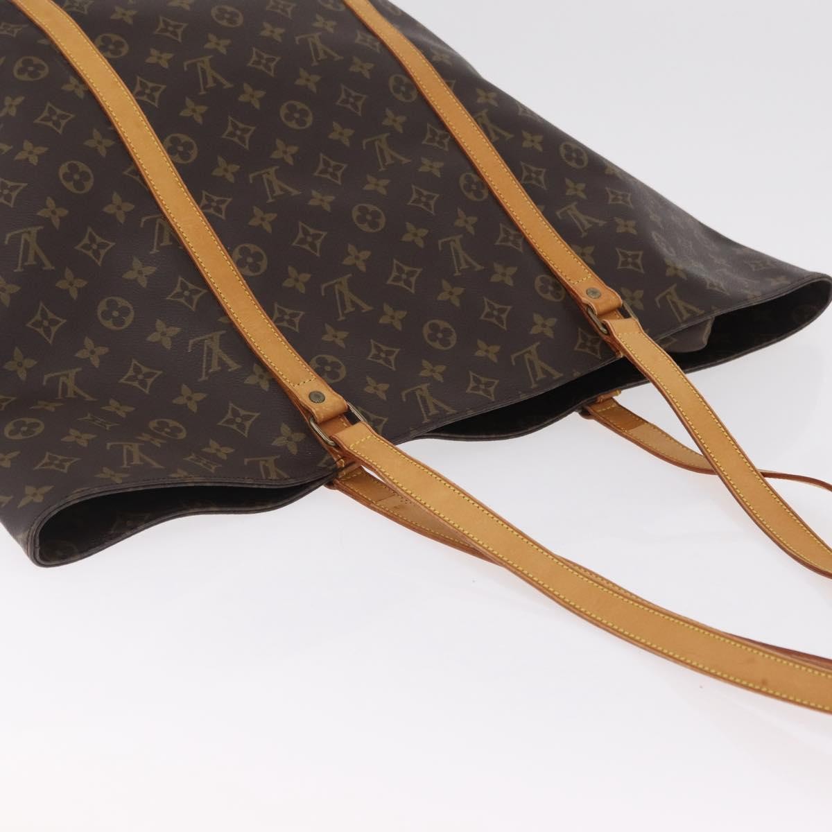 Louis Vuitton Shopping Sac Monogram Canvas, Brown, Canvas, Handbag