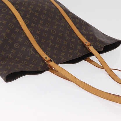 Louis Vuitton Shopping Sac Monogram Canvas, Brown, Canvas, Handbag