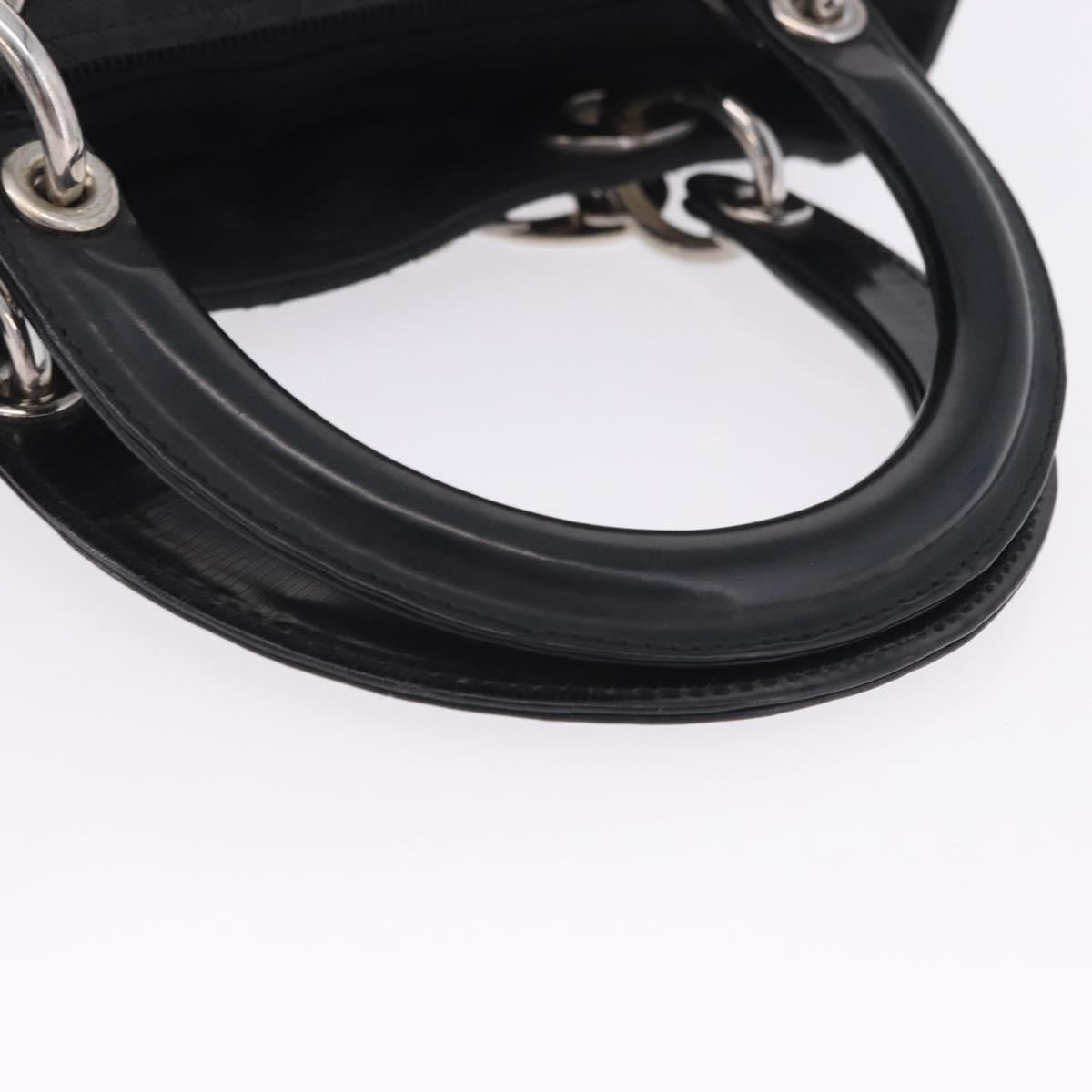 Christian Dior Vintage Lady Dior Cannage Quilt Nylon, Black, Nylon, Handbag