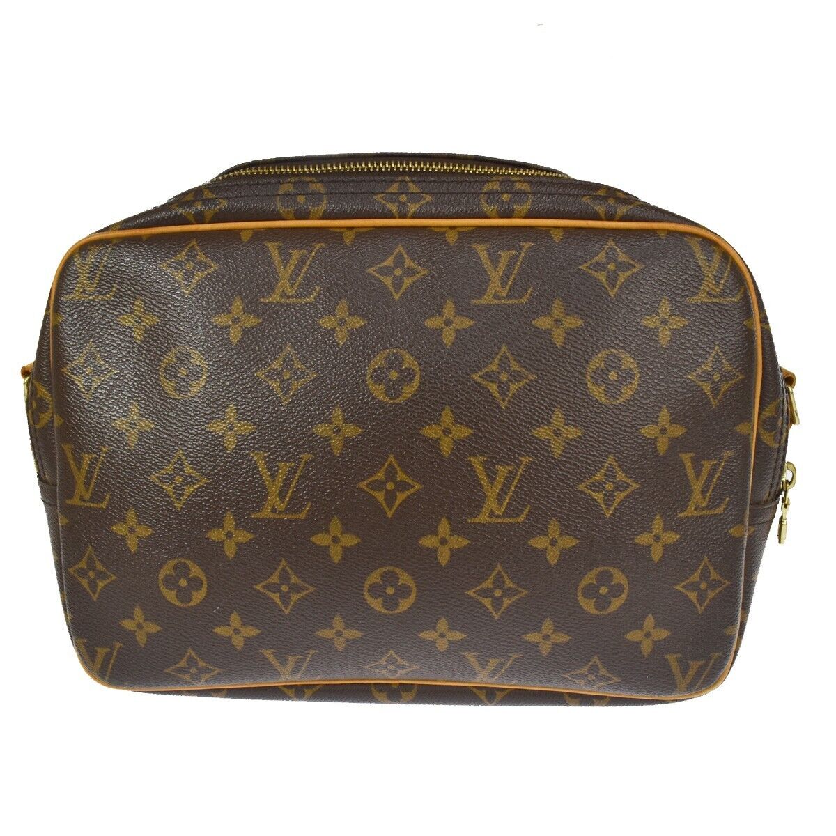 Louis Vuitton Reporter pm, Brown, Canvas, shoulder