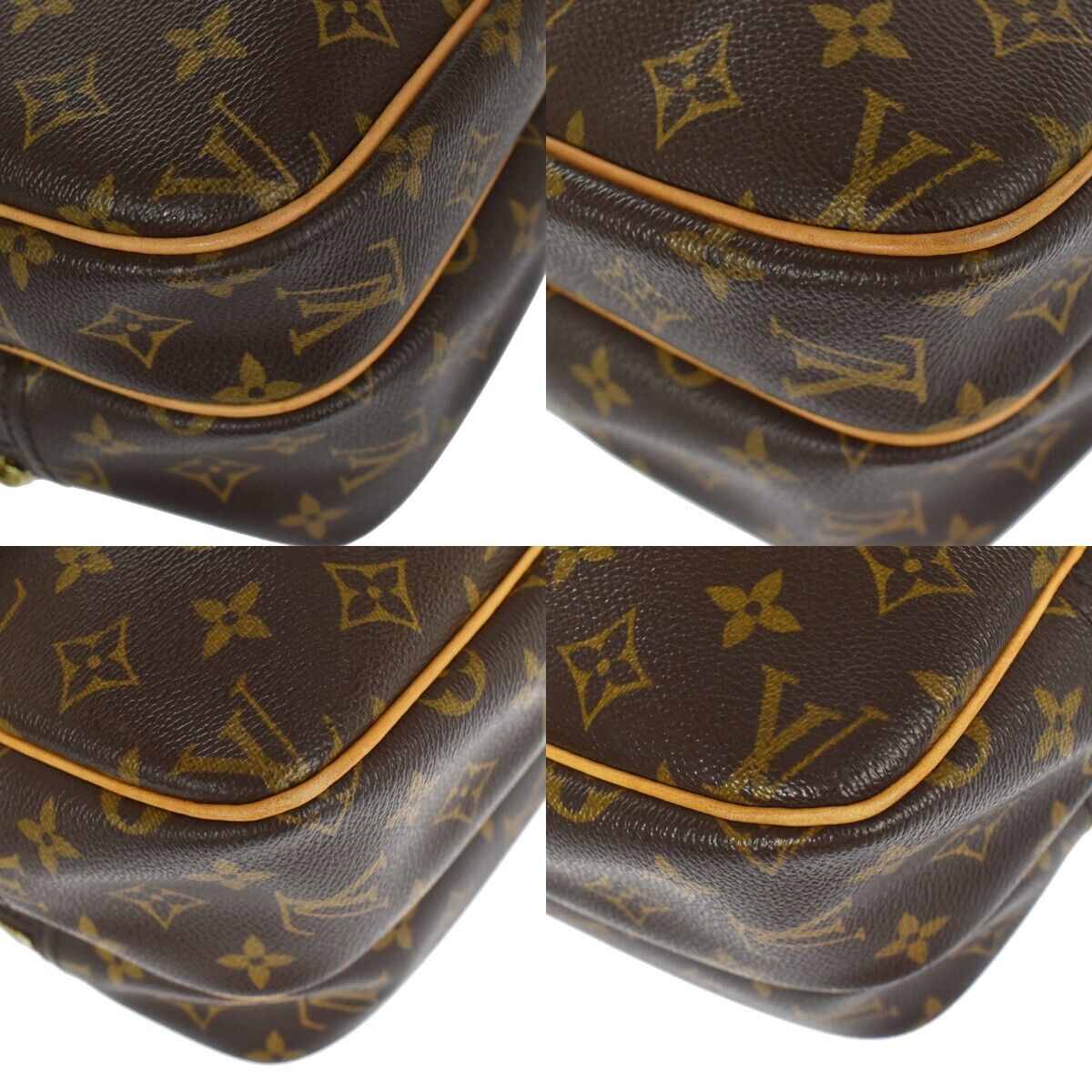 Louis Vuitton Reporter pm, Brown, Canvas, shoulder