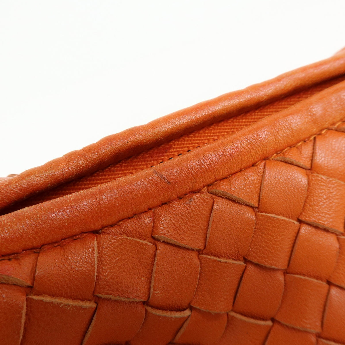 Bottega Veneta Veneta Hobo Intrecciato Nappa, Orange, Leather, Shoulder Bag
