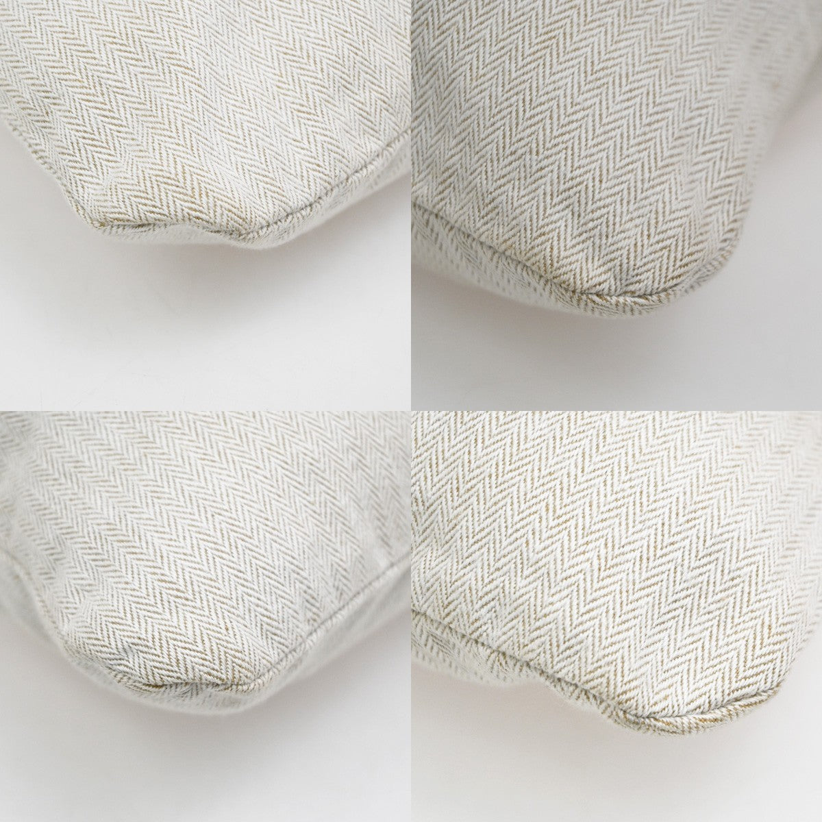 Hermes Aline Toile, Beige, Cotton, Handbag