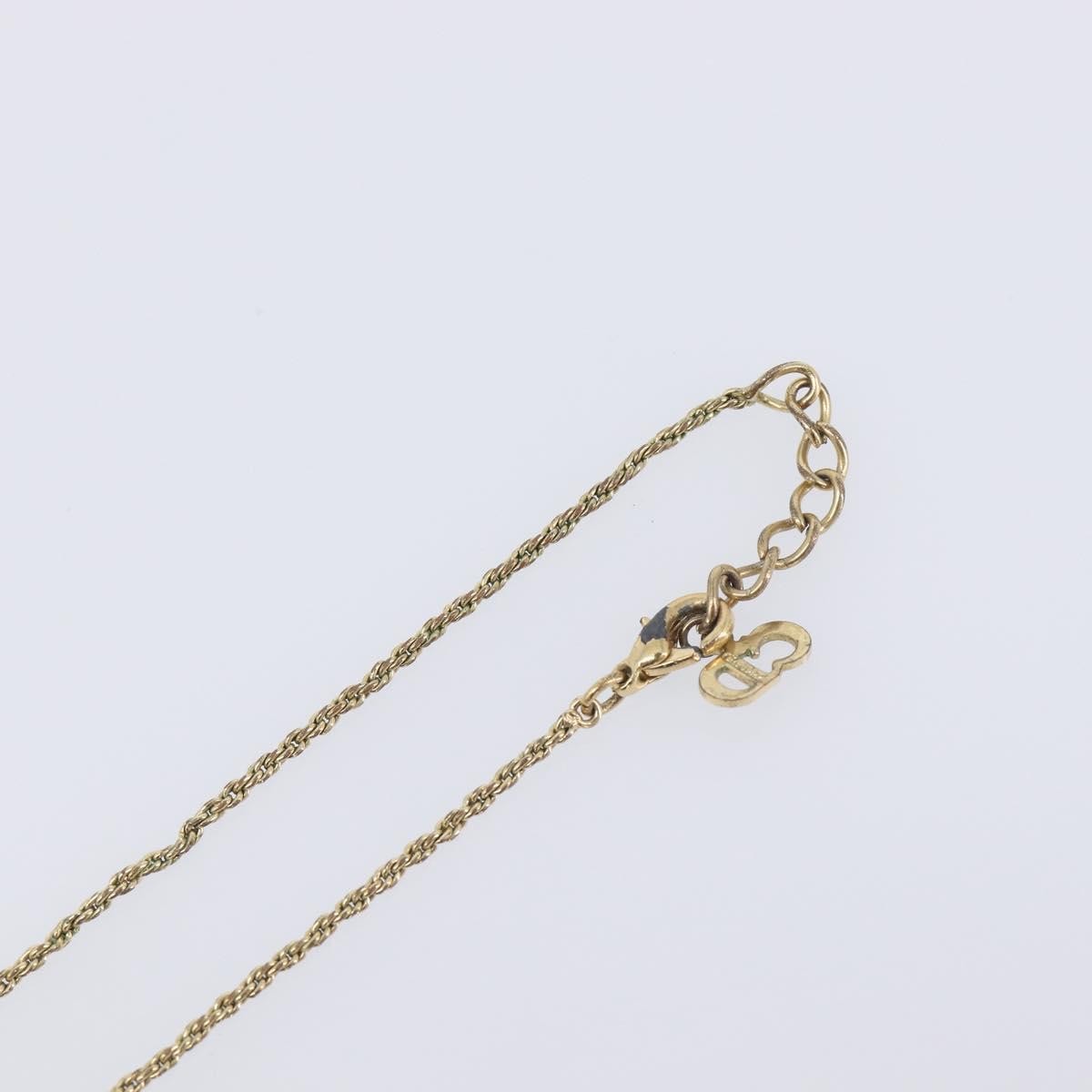 Christian Dior Vintage CD Pendant Metal, Gold, Metal, Necklace