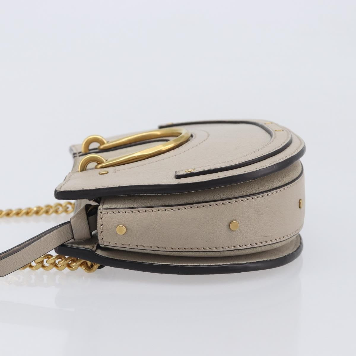 Chloe Pixie Belt Leather and Suede, Beige, Leather, Handbag